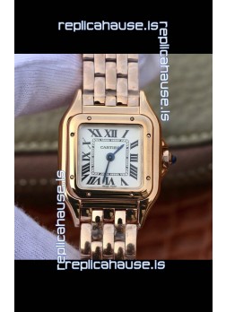 Cartier PANTHERE Edition 1:1 Mirror Swiss Watch Rose Gold White Dial