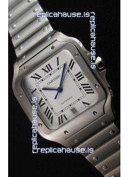 Cartier Santos De Cartier 1:1 Mirror Replica - 36MM Stainless Steel Watch 