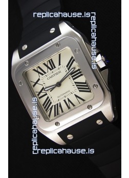 Cartier Santos De Cartier 1:1 Mirror Replica Watch 39MM Rubber Strap