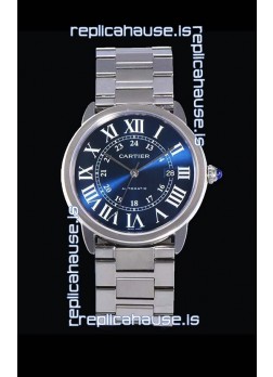 Cartier "Ronde De Cartier" 1:1 Mirror Replica 904L Stainless Steel Casing in Blue Dial