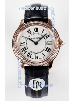 Ronde Louis Cartier Super Clone 29MM Rose Gold Watch in Swiss Quartz Movement