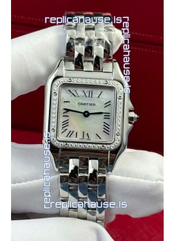 PANTHERE de Cartier Edition 27mm Pearl Dial 1:1 Mirror Swiss Watch Steel Casing