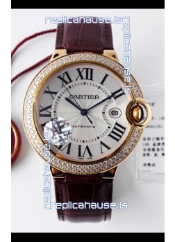 Ballon De Cartier Swiss Automatic 1:1 Mirror Quality 42MM in Yellow Gold Casing