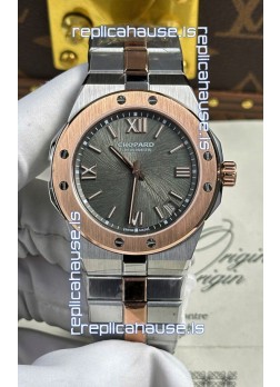 Chopard Alpine Eagle Two Tone Rose Gold Grey Dial Super Clone Replica Watch 