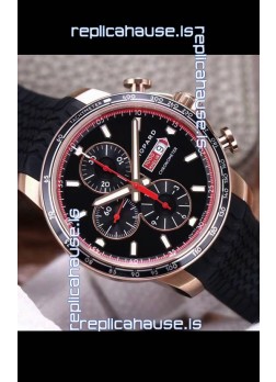 Chopard Classic Racing Chronograph 1:1 Mirror Replica Watch in Rose Gold Casing - Black Dial 