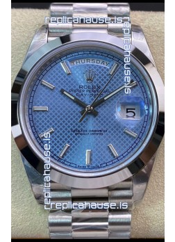 Rolex Day Date Presidential M228206-0004 904L Steel 40MM - Light Blue Dial 1:1 Mirror Quality Watch