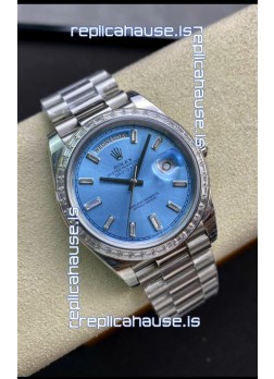 Rolex Day Date Presidential M228396TBR-0002 904L 40MM - Ice Blue Dial 1:1 Mirror Quality Watch