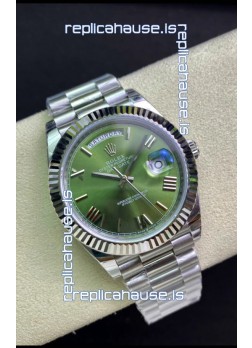 Rolex Day Date Presidential M228239-0033 904L Steel 40MM - Olive Green Dial 1:1 Mirror Quality Watch
