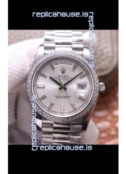 Rolex Day Date Presidential 904L Steel 40MM - Steel Dial 1:1 Mirror Quality Watch