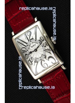 Franck Muller Long Island Ladies Replica Watch in Swiss Quartz Movement Red Strap 