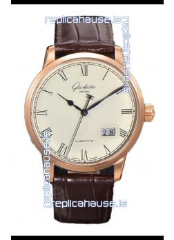 Glashütte Senator Excellence Panorama Date Rose Gold 1:1 Mirror Replica Watch  