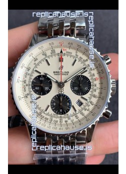 Breitling Navitimer 1 B01 Chronograph Edition 43MM - White Dial 904L 1:1 Mirror Replica Watch