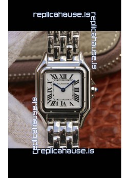 Cartier PANTHERE Edition 1:1 Mirror Quality Swiss Replica Watch in White Dial - Steel Bezel