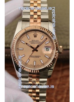 Rolex Datejust 36MM ETA-3135 Movement Swiss Replica in 904L Two Tone Brown Dial
