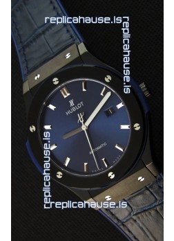 Hublot Classic Fusion Ceramic Blue Swiss Replica Watch - 1:1 Mirror Replica 
