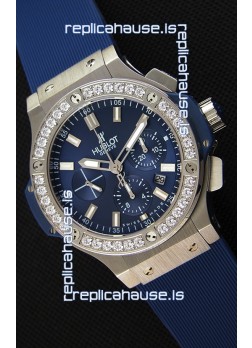 Hublot Big Bang Blue Steel Blue Dial Swiss Replica Watch 1:1 Mirror Replica