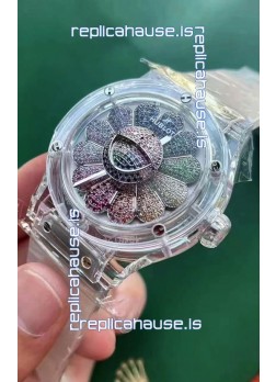 Hublot Classic Fusion Takashi Murakami Sapphire Rainbow Swiss Movement Watch 45MM