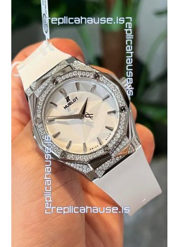 Hublot Classic Fusion Orlinski Diamonds Paved Edition White Dial Swiss Replica Watch 40MM
