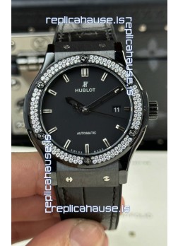 Hublot Classic Fusion Ceramic Swarovski Crystals Bezel 42MM Swiss Replica Watch