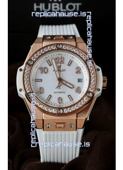 Hublot Big Bang One Click King White Dial Rose Gold Swiss Replica Watch 39MM