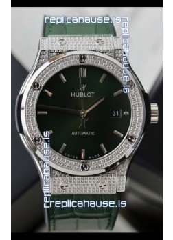Hublot Classic Fusion Automatic Steel Green Dial 42MM Superclone Replica Watch