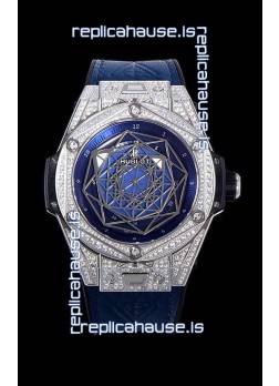 Hublot Big Bang One Click Sang Bleu 1:1 Mirror Replica in Stainless Steel Casing 45MM - Blue Dial