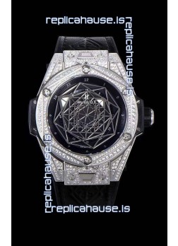 Hublot Big Bang One Click Sang Bleu 1:1 Mirror Replica in Stainless Steel Casing 45MM - Black Dial
