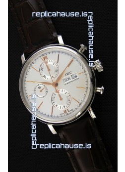IWC Portofino Chronograph IW391022 White Dial 1:1 Mirror Replica Watch 