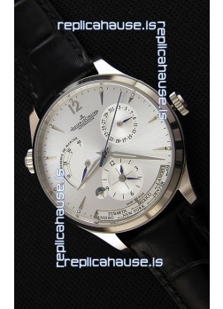 Jaeger LeCoultre Master Geographic Power Reserve Steel Case Steel Dial Swiss Replica Watch 