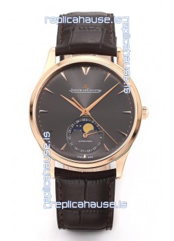 Jaeger LeCoultre Master Ultra Thin Moon Pink Gold 1:1 Mirror Replica Watch