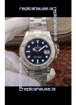 Rolex Yachtmaster Blue Dial 1:1 Swiss Replica Watch 37MM in 904L Steel Casing