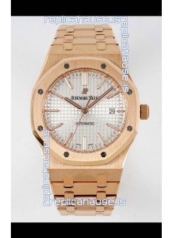 Audemars Piguet Royal Oak 15400 41MM White Dial 904L Rose Gold CALIBRE 3120 Movement 1:1 Mirror Replica
