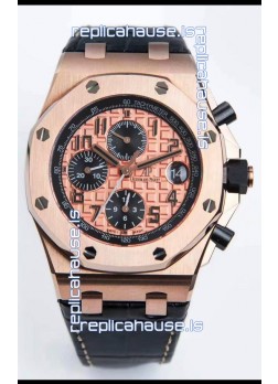 Audemars Piguet Royal Oak Offshore Champange Dial Chronograph 1:1 Mirror Replica Watch - 904L Steel 