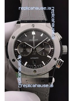 Hublot Classic Fusion Chronograph Stainless Steel Casing Grey Dial 1:1 Mirror Replica Watch 