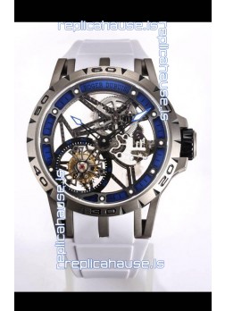 Roger Dubuis Excalibur Spider Flying Tourbillon Skeleton Titanium Casing 45MM  1:1 Mirror Swiss Watch