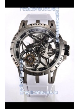 Roger Dubuis Excalibur Spider Flying Tourbillon Skeleton Titanium Casing 45MM  1:1 Mirror Swiss Watch