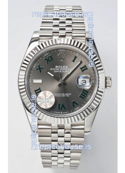 Rolex Datejust Cal.3235 WIMBLEDON Swiss Watch 1:1 Mirror Replica 904L Steel 41MM - Grey Dial 