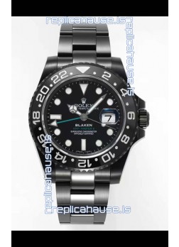 Rolex GMT Masters II REF.126710BLRO BLAKEN Swiss Replica - 904L Steel in DLC Coating