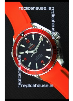 Omega Seamaster Planet Ocean Swiss Orange Strap Replica 45MM 1:1 Ultimate Edition Watch 