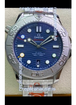 Omega Seamaster 300M Co-Axial Master Chronometer Blue Dial Titanium Bezel - 1:1 Mirror Replica