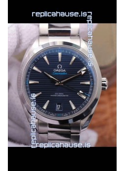 Omega Seamaster Aquaterra 150M 41MM Swiss Replica Watch in Blue Dial 1:1 Mirror Replica