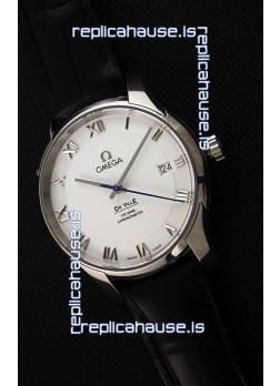 Omega De-Ville Annual Calendar Co-Axial Swiss Replica Watch 1:1 Mirror Edition in White Dial