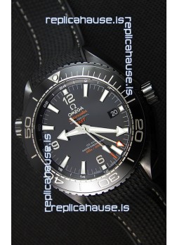 Omega Seamaster Planet Ocean Deep Black GMT 45.5MM 1:1 Mirror Replica Watch 