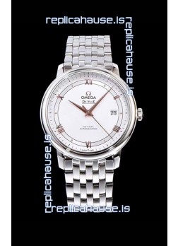 Omega De Ville Prestige Co-Axial 36.8MM White Dial 1:1 Swiss Mirror Replica Watch 