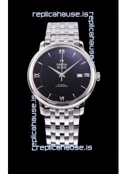 Omega De Ville Prestige Co-Axial 36.8MM Black Dial 1:1 Swiss Mirror Replica Watch 
