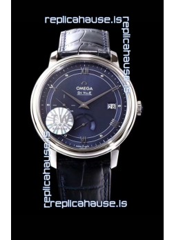 Omega De Ville Prestige Power Reserve 904L Steel 1:1 Mirror Swiss Watch Blue dial