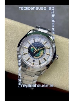 Omega Seamaster Aquaterra 150M Worldtimer White Dial 1:1 Mirror Replica Watch