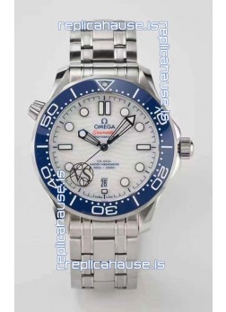 Omega Seamaster 300M Co-Axial Master Chronometer White/Blue Swiss 1:1 Mirror Replica Watch