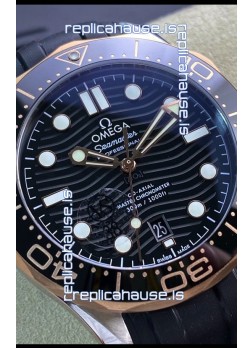 Omega Seamaster 300M Co-Axial Master Chronometer Black Dial Two Tone Casing 1:1 Mirror Replica