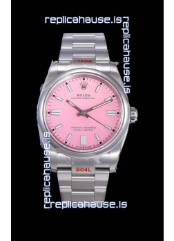 Rolex Oyster Perpetual REF#124300 41MM Cal.3230 Movement Swiss Replica Pink Dial 904L Steel 1:1 Mirror Replica Watch